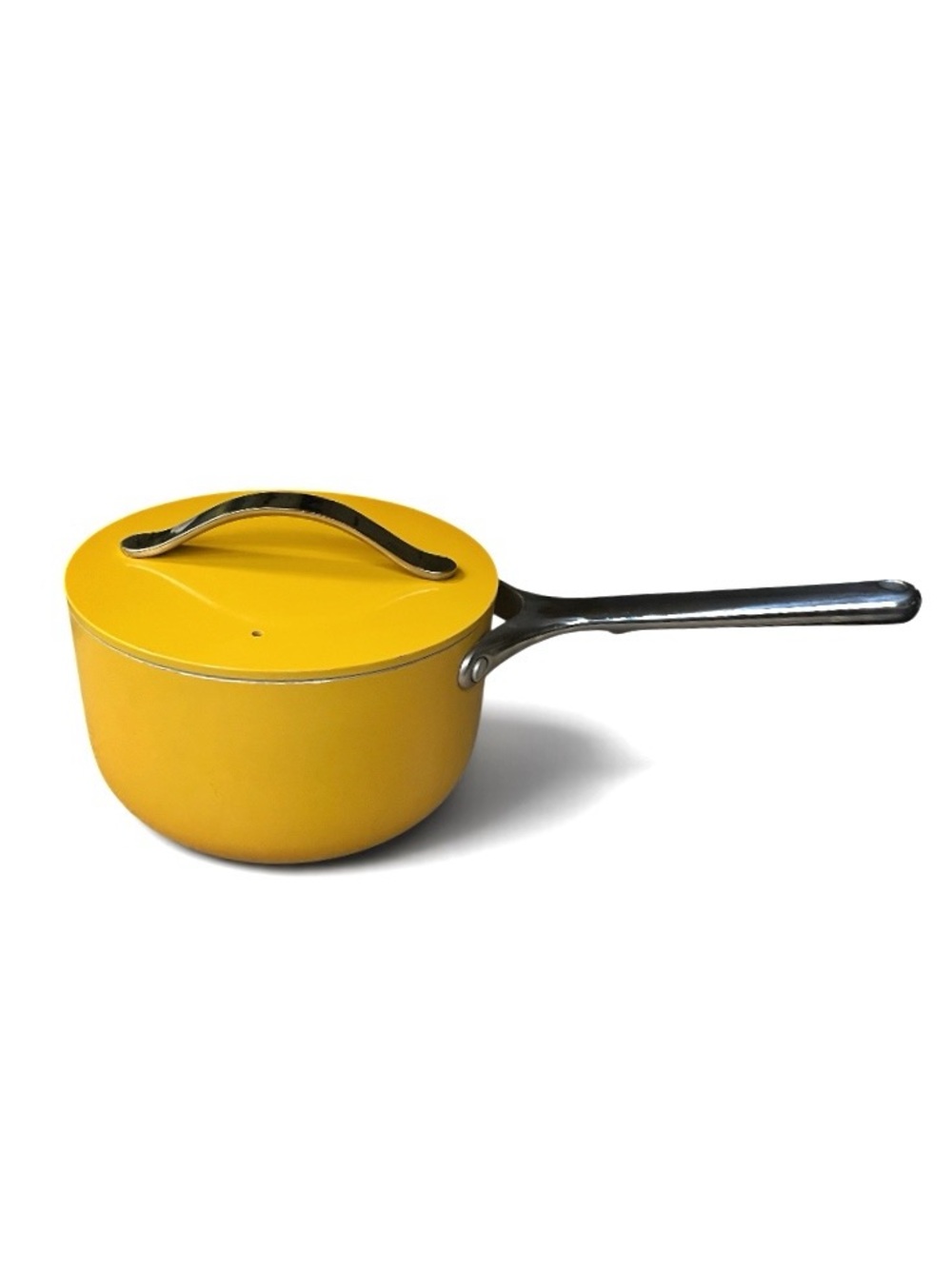 Caraway Non-Stick Ceramic 3 QT Sauce Pan in Marigold, MSRP $135